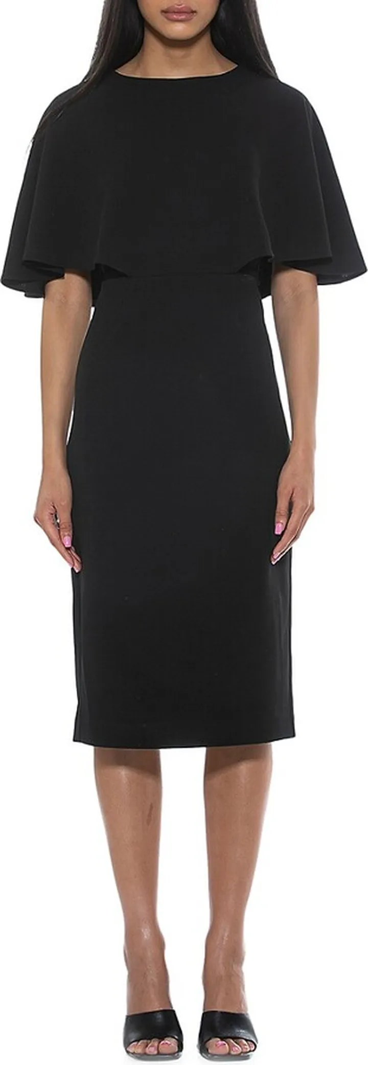 Riley Cape Sleeve Sheath Dress