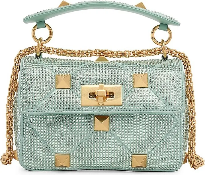 Small Roman Stud Leather Shoulder Bag