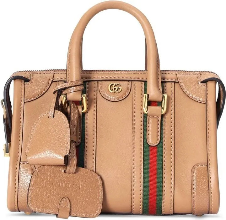 Doppia G striped tote