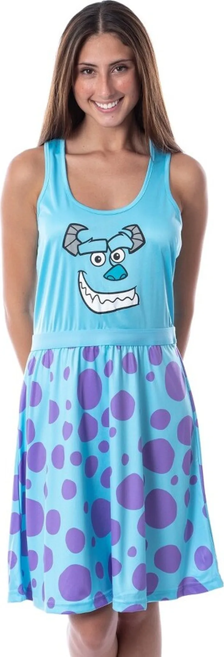 Disney Monsters Inc Womens Sulley Pajamas Nightgown Costume Dress (Small) Blue