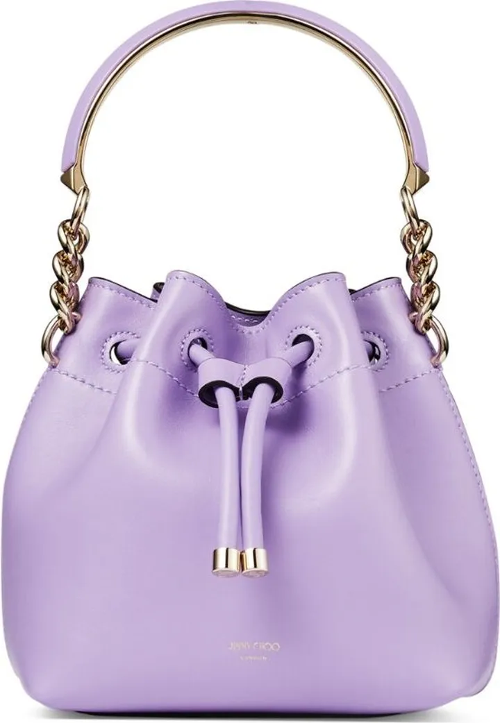 Jimmy Choo Leather Bon Bon Bucket Bag