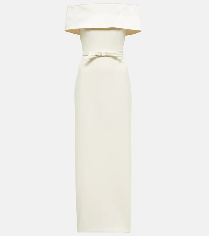 Off-shoulder maxi dress