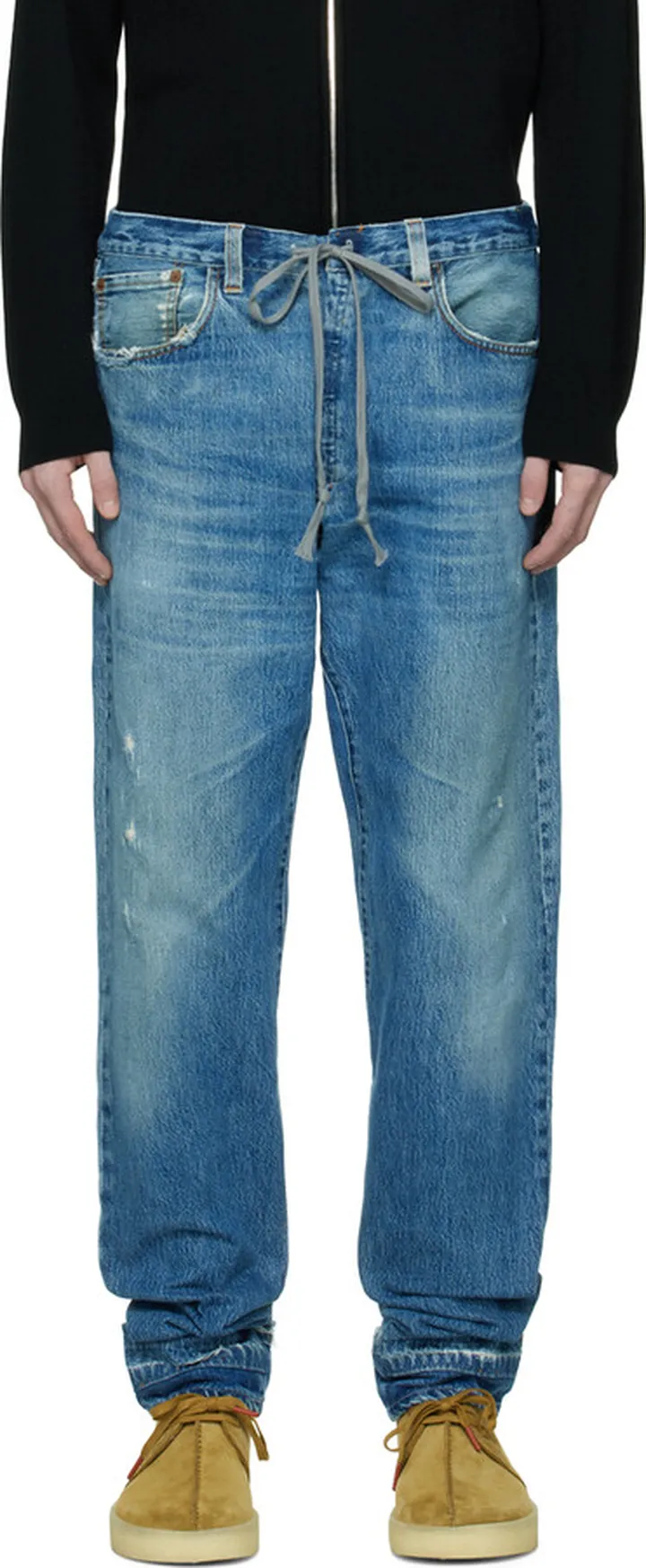 Greg Lauren Blue Distressed Jeans