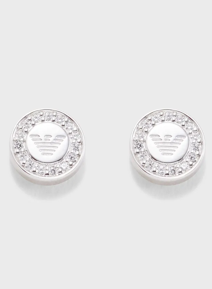 Monogram Stud Earrings