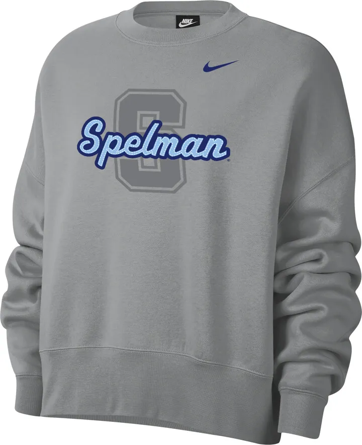Nike Women's College (Spelman College) Crew-Neck Sweatshirt in Grey