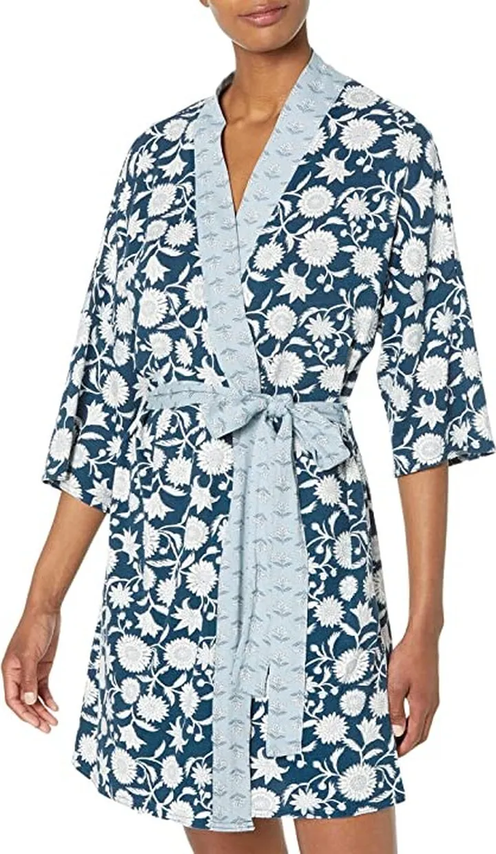 PACT Jersey Short Robe (Island Vine) Women's Pajama