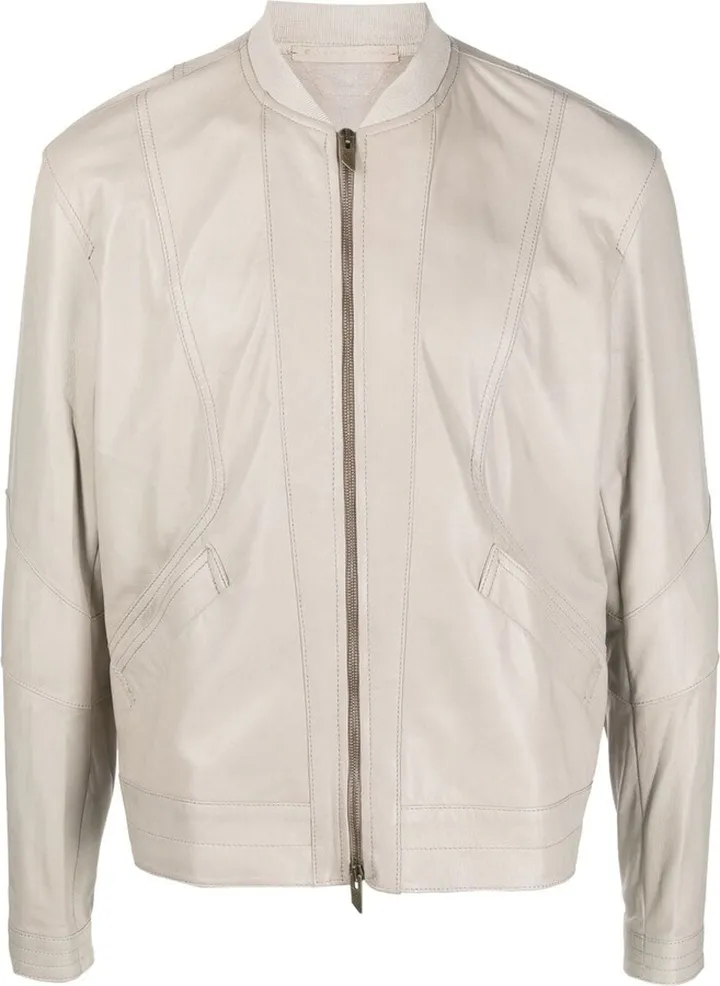 Zip-Up Leather Jacket