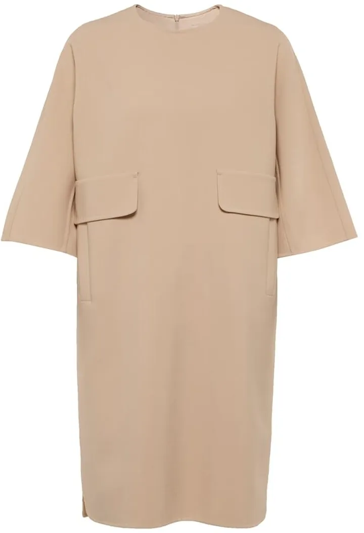 Chieti wool-blend crepe minidress