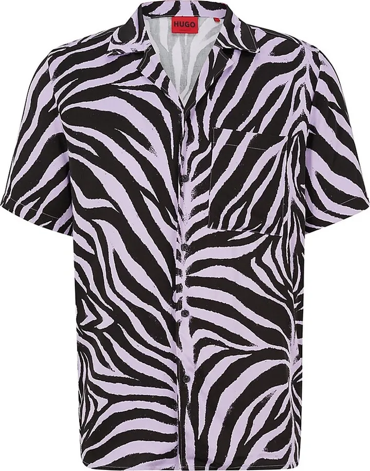 Relaxed-Fit Shirt In Printed Satin