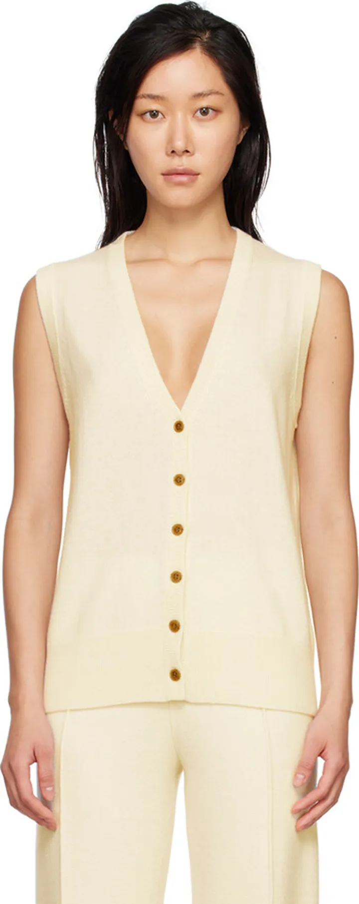 LISA YANG Off-White Livia Vest