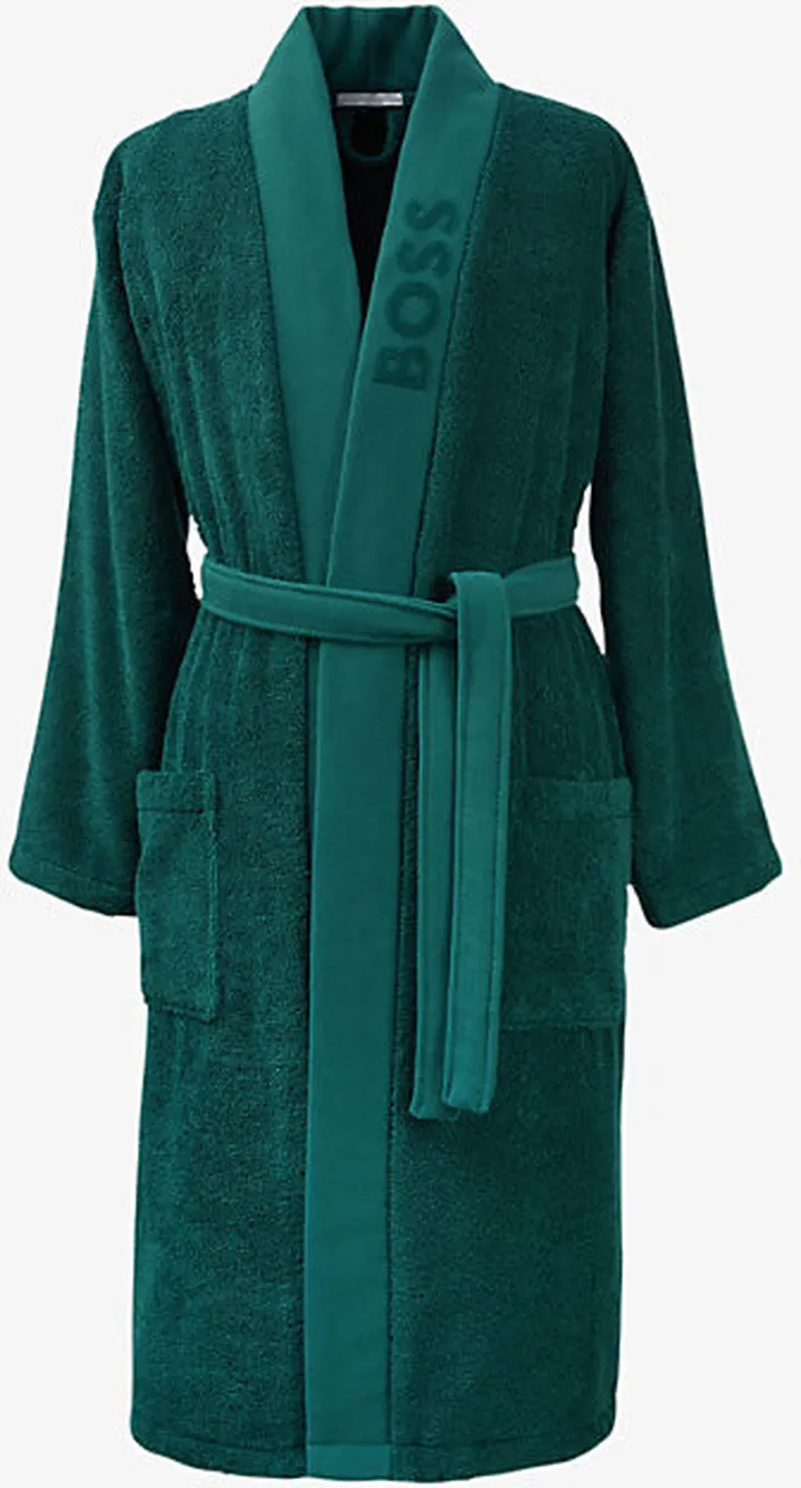 Everglade Logo-embroidered Kimono Terry Cotton Dressing Gown