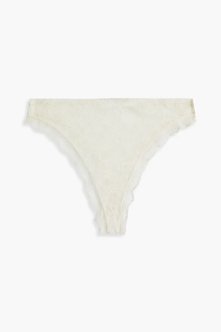 Mila corded lace high-rise thong
