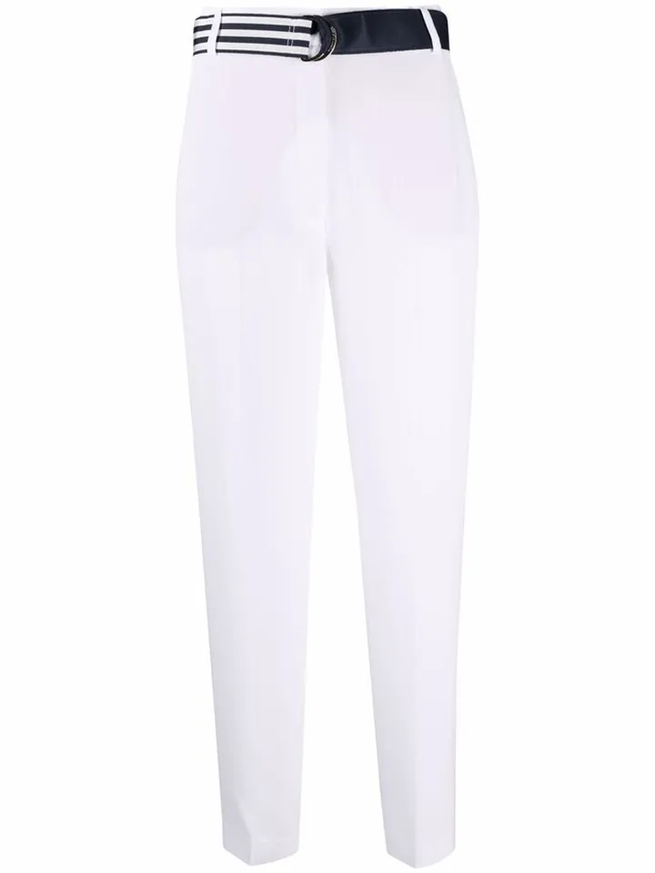 Belted Straight-Leg Trousers