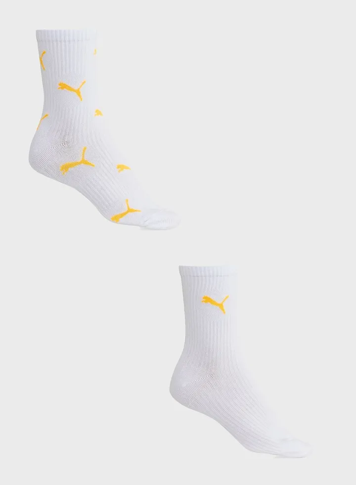 2 Pack Logo Crew Socks