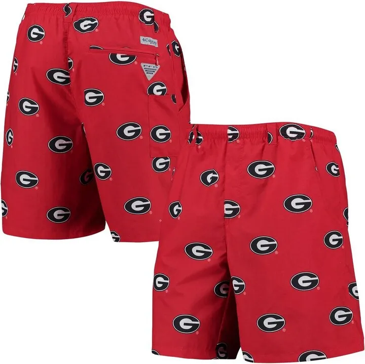Men's Red Georgia Bulldogs Backcast Ii Omni-Shade Hybrid Shorts