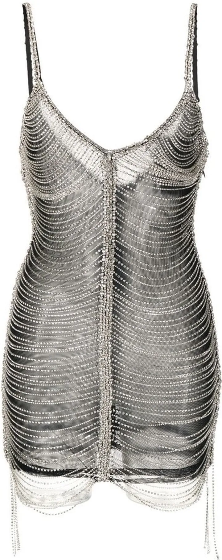 Irina crystal-embellished fitted minidress