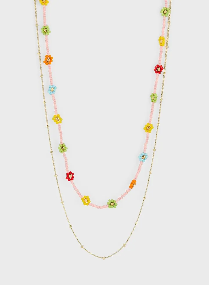 Beaded Layered Necklace