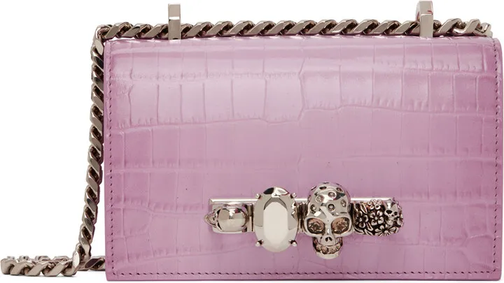Alexander McQueen Pink Mini Jewelled Bag