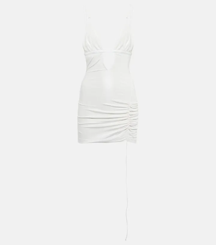Cutout ruched minidress