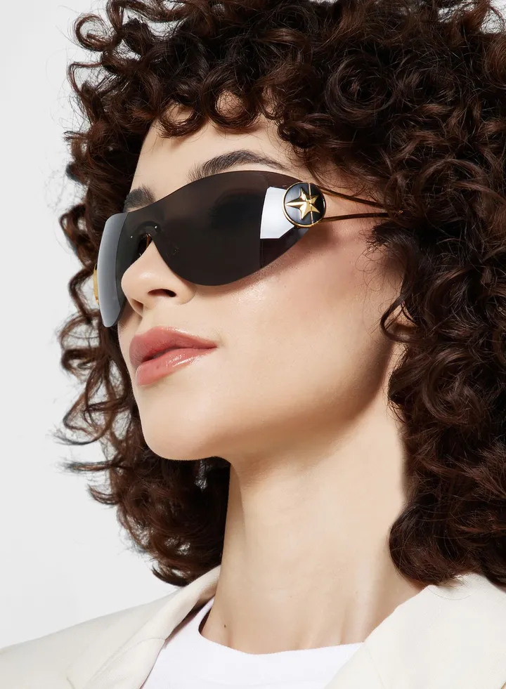 Star Trim Detail Racer Sunglasses