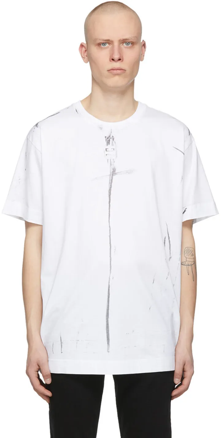 Givenchy White Oversized Trompe L'œil T-Shirt