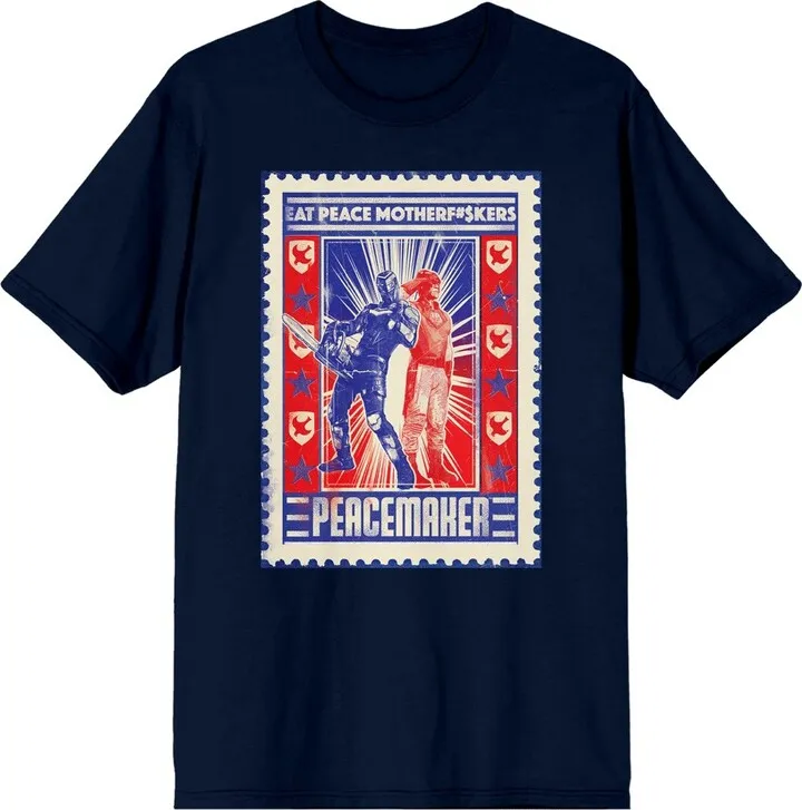 Bioworld Mens Regular Fit Short Sleeve Crew T-shirt - Blue XXX Large