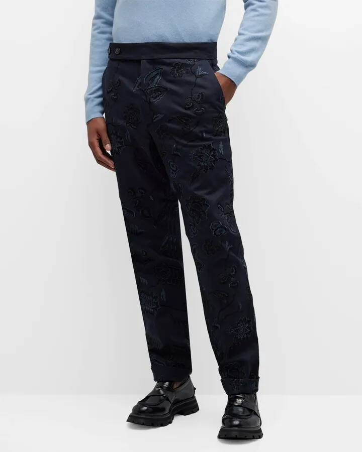 Men's Samuel Floral Embroidered Chino Pants