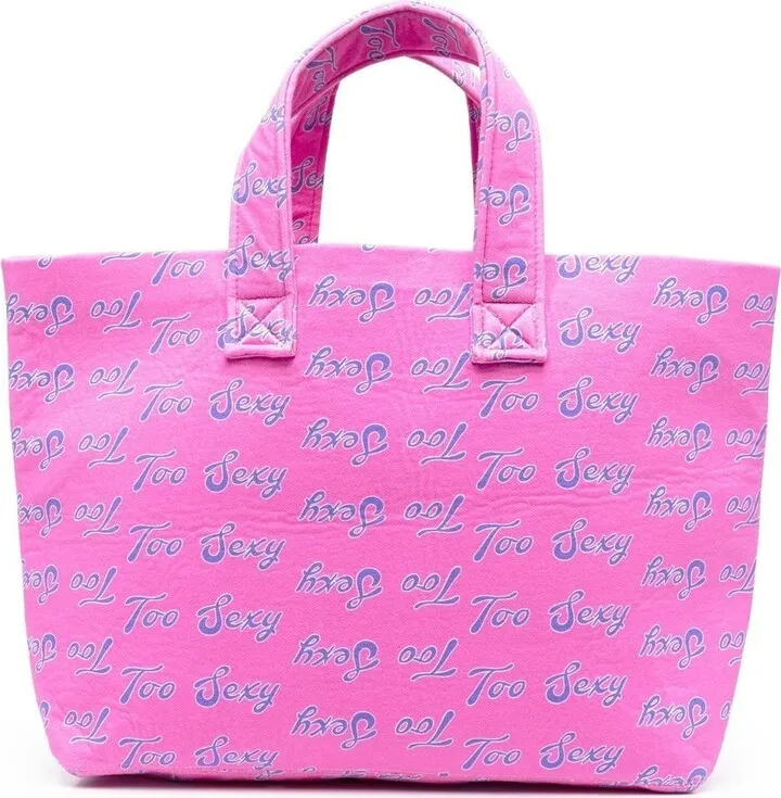 Too Sexy repeated-print tote bag