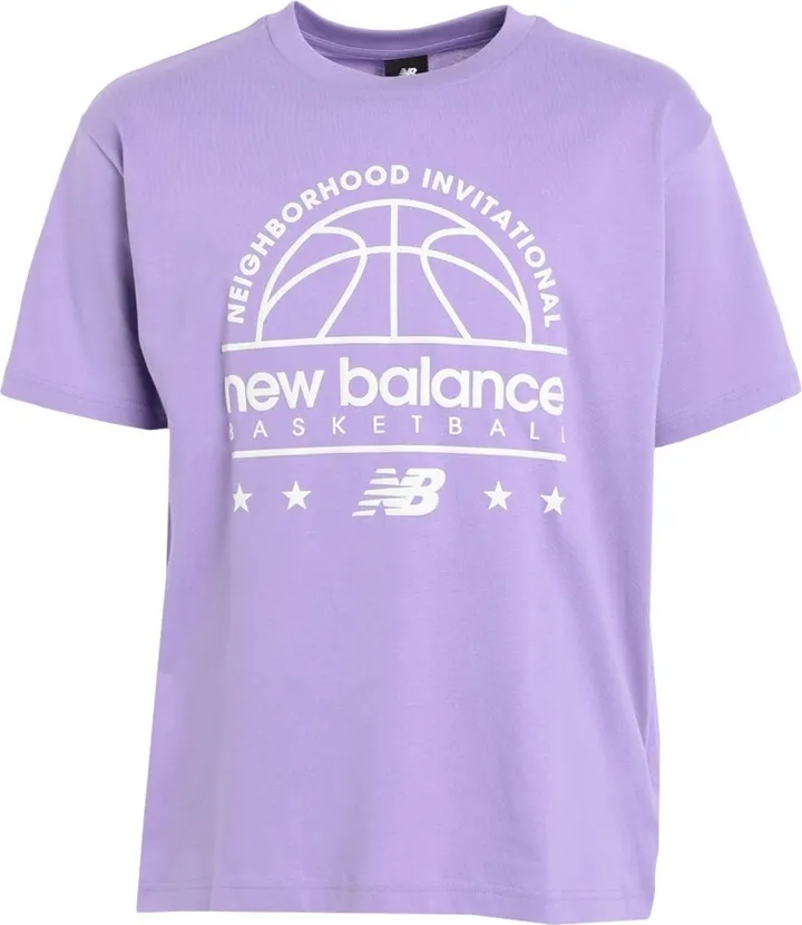 Hoops Cotton Jersey Short Sleeve T-shirt T-shirt Lilac