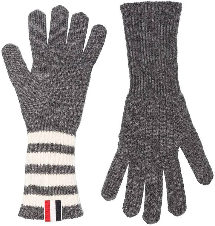 4-Bar cashmere gloves