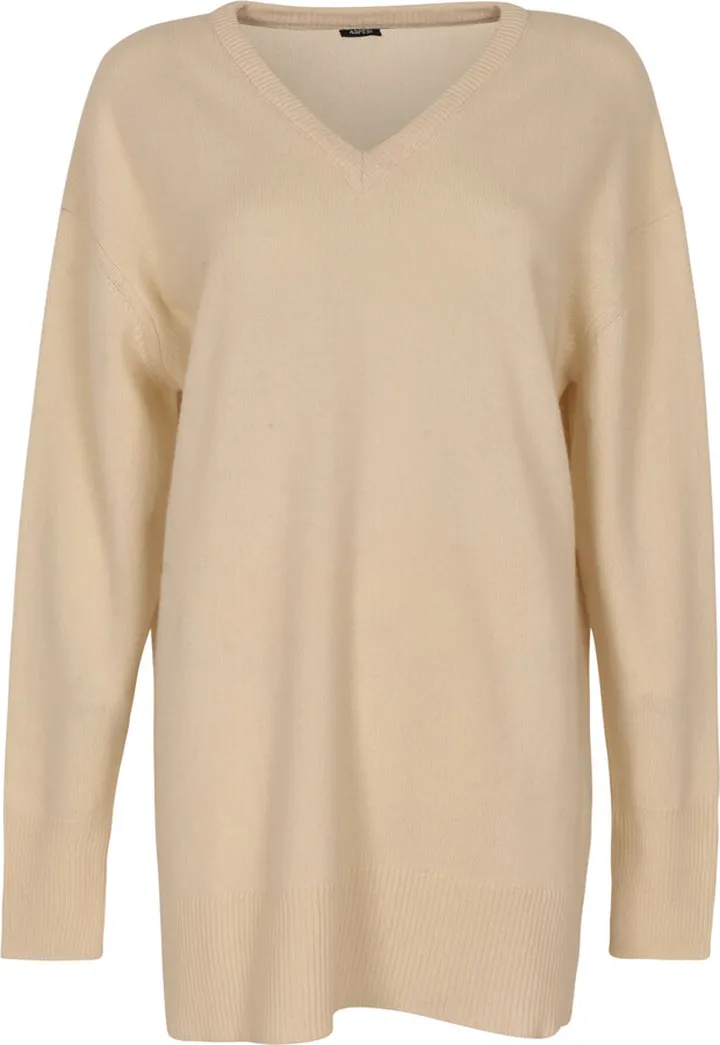 V-neck Plain Ribbed Sweater