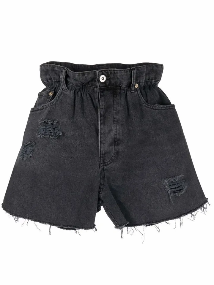 Distressed Denim Shorts