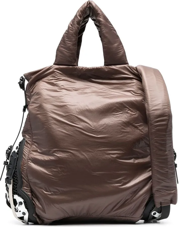 Vertical padded tote bag
