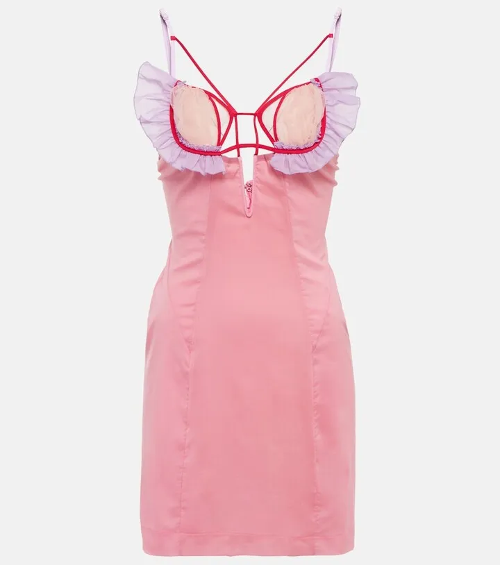 Silk-blend minidress