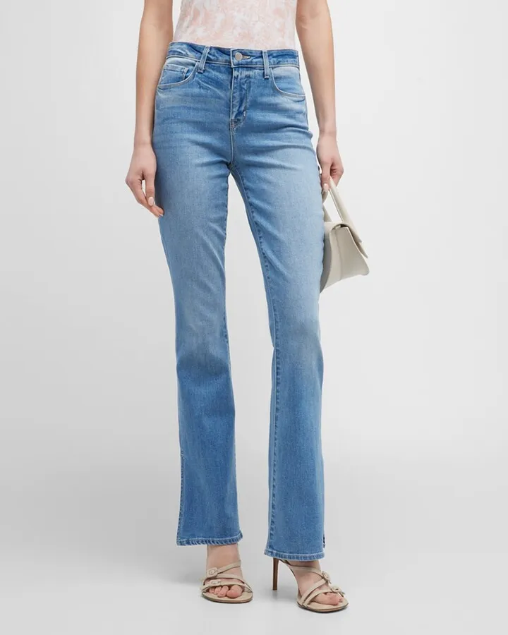 Abilene High Rise Baby Bootcut Slit Jeans