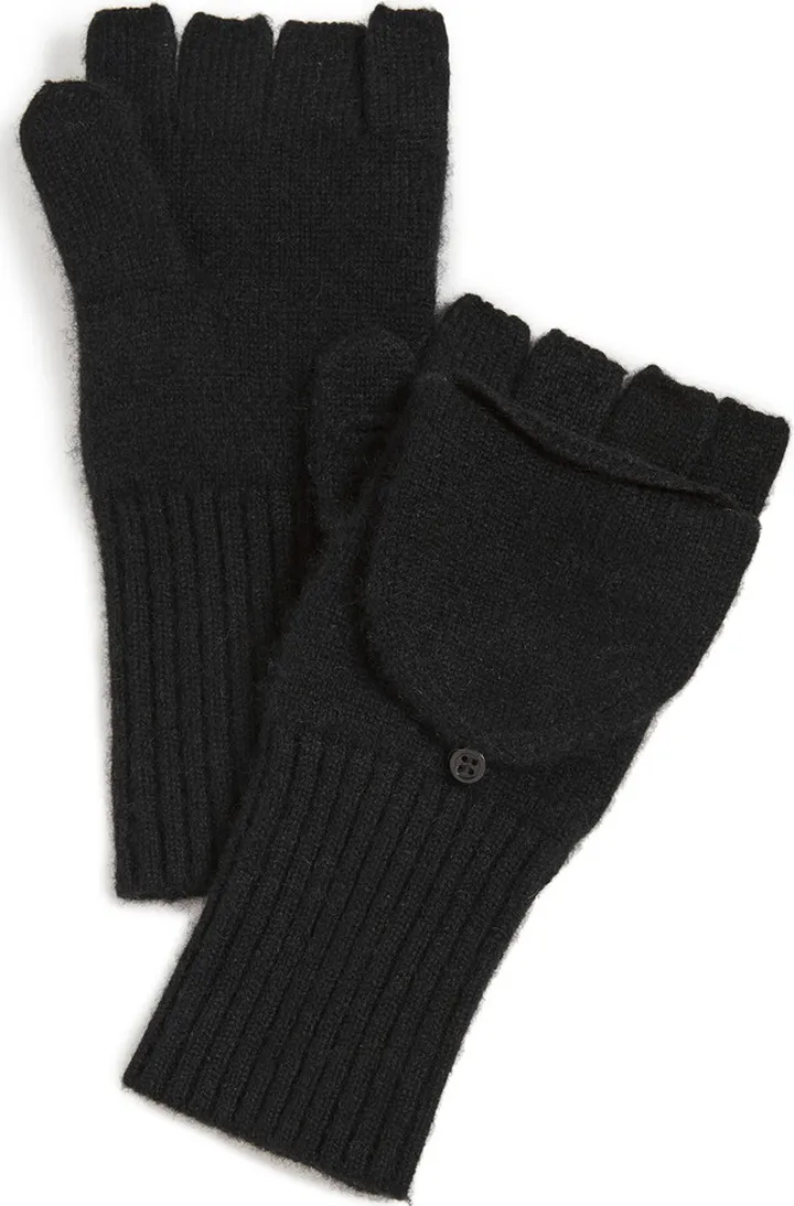 White + Warren Cashmere Pop Top Gloves