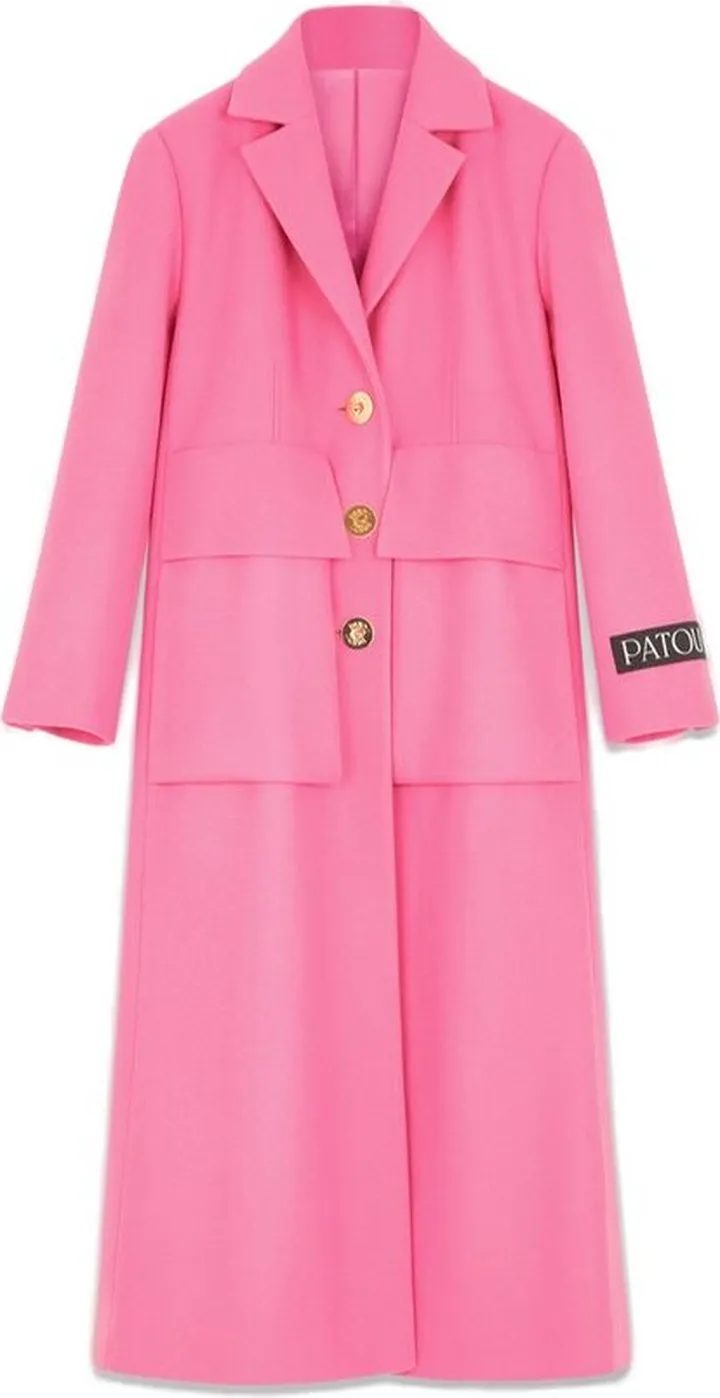 Patou Pocket Detailed Single Breasted Coat