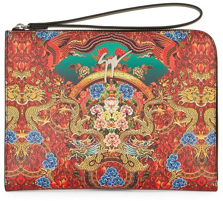 Fabian leather clutch