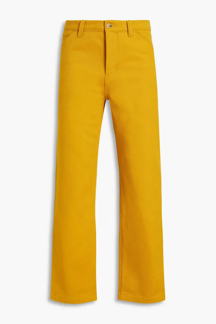 Brushed cotton-twill pants
