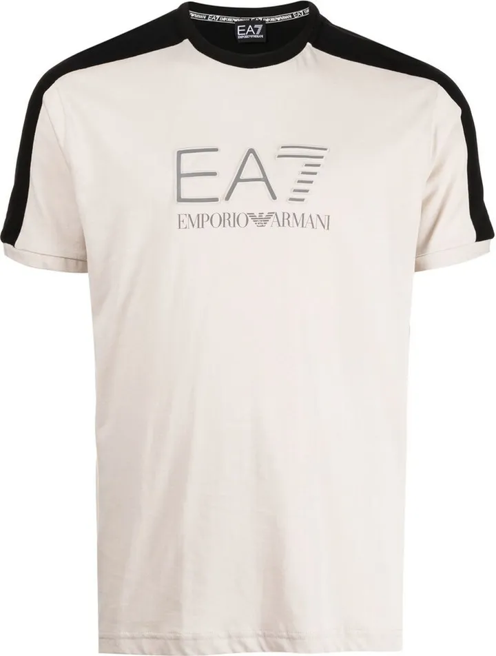 two-tone logo-print T-shirt