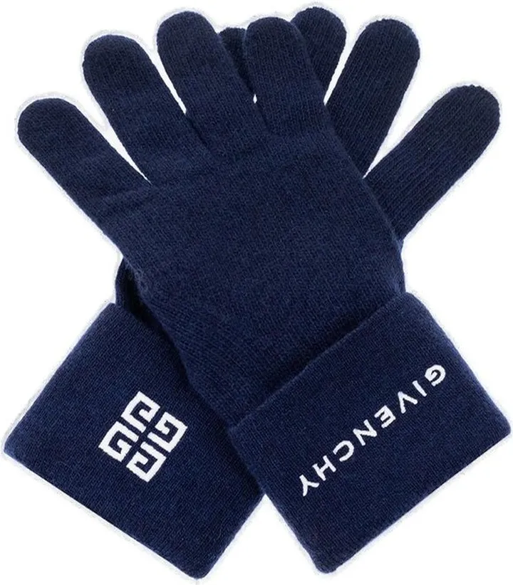 Givenchy Logo Embroidered Gloves