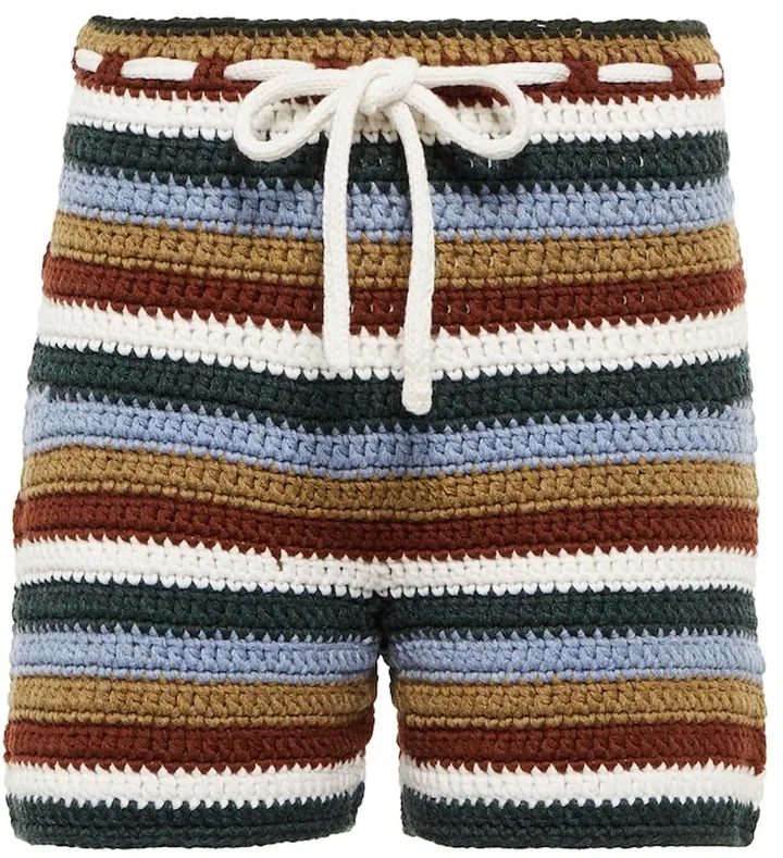 Luciano macrame cashmere shorts