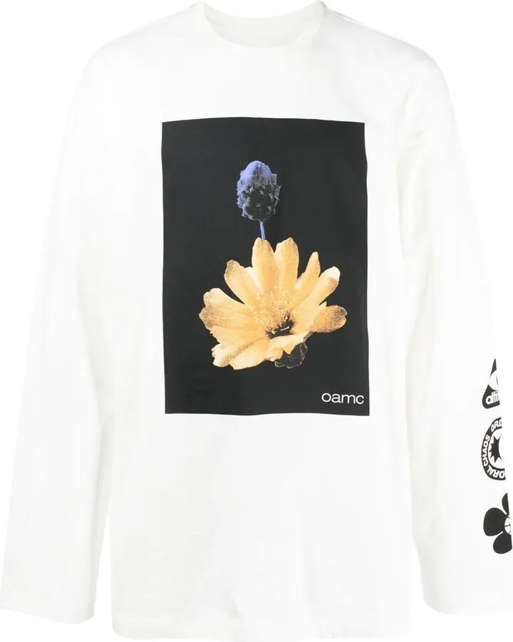 graphic-print long-sleeved T-shirt