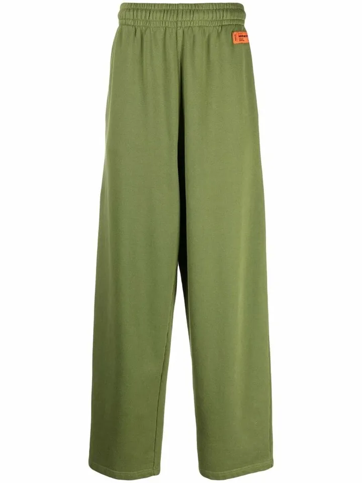 Logo-Tape Wide-Leg Track Pants