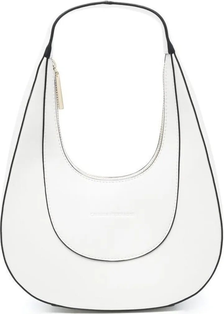 White Golden Eye Star Shoulder Bag In Polyester Woman