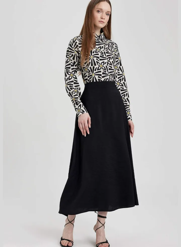 Woman A Line Woven Skirt