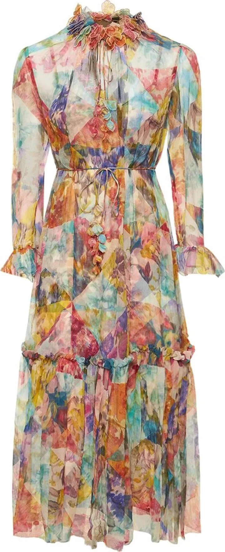 High Tide printed linen midi dress