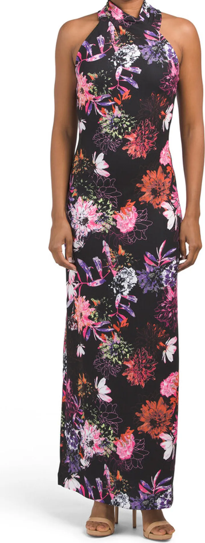 Harland Floral Halter Gown