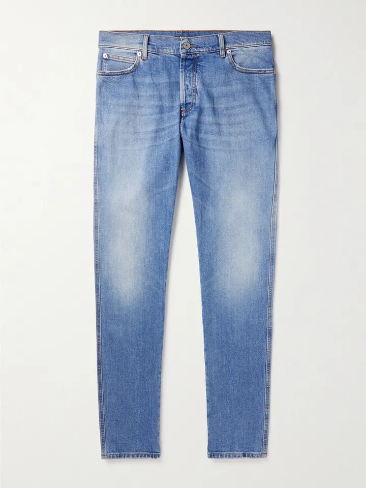 Skinny-Fit Distressed Jeans