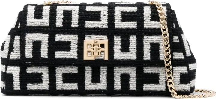 Logo-Jacquard Shoulder Bag